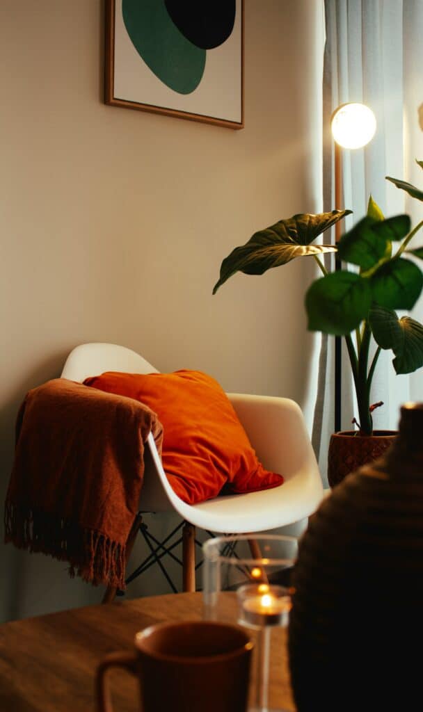 Empty therapist office chair in peaceful setting welcoming clients for OCD therapy sessions in Atlanta Dresden East Chamblee