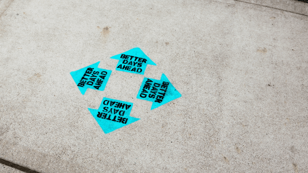 Better days ahead on the sidewalk